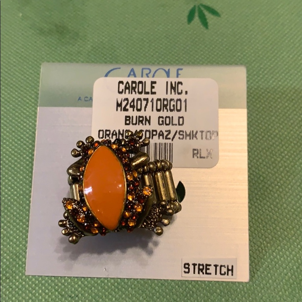 Orange and Gold Stretch Ring